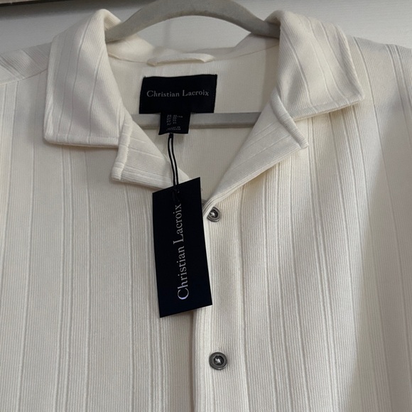 Christian Lacroix Cream Casual Button Down Shirt - Picture 6 of 6